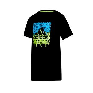 Boys Adidas Slime Logo 100% Cotton Tee T-Shirt size youth medium / 10 - 12
